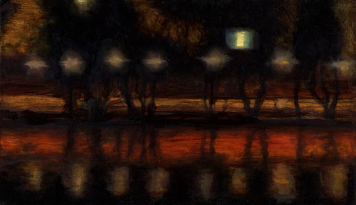 Rio T&acirc;mega  nr.XII, 33 x 19 cm, Oel auf Holz, 2012