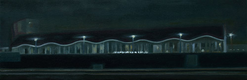 Gro&szlig;markthallen, 20 x 60 cm, Oel auf Leinwand, 2010
