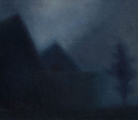 Nebel, 27 x 31 cm, Oel auf Leinwand, 2010