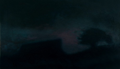 Anh&ouml;he, 40 x 68 cm, Oel auf Leinwand, 2009